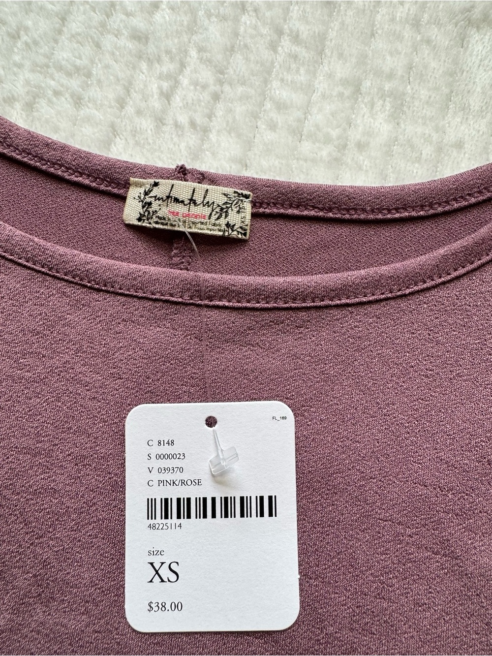 Free People Dusty Mauve Scoop Neck Ruffle Sleeve Top - Picture 3 of 7
